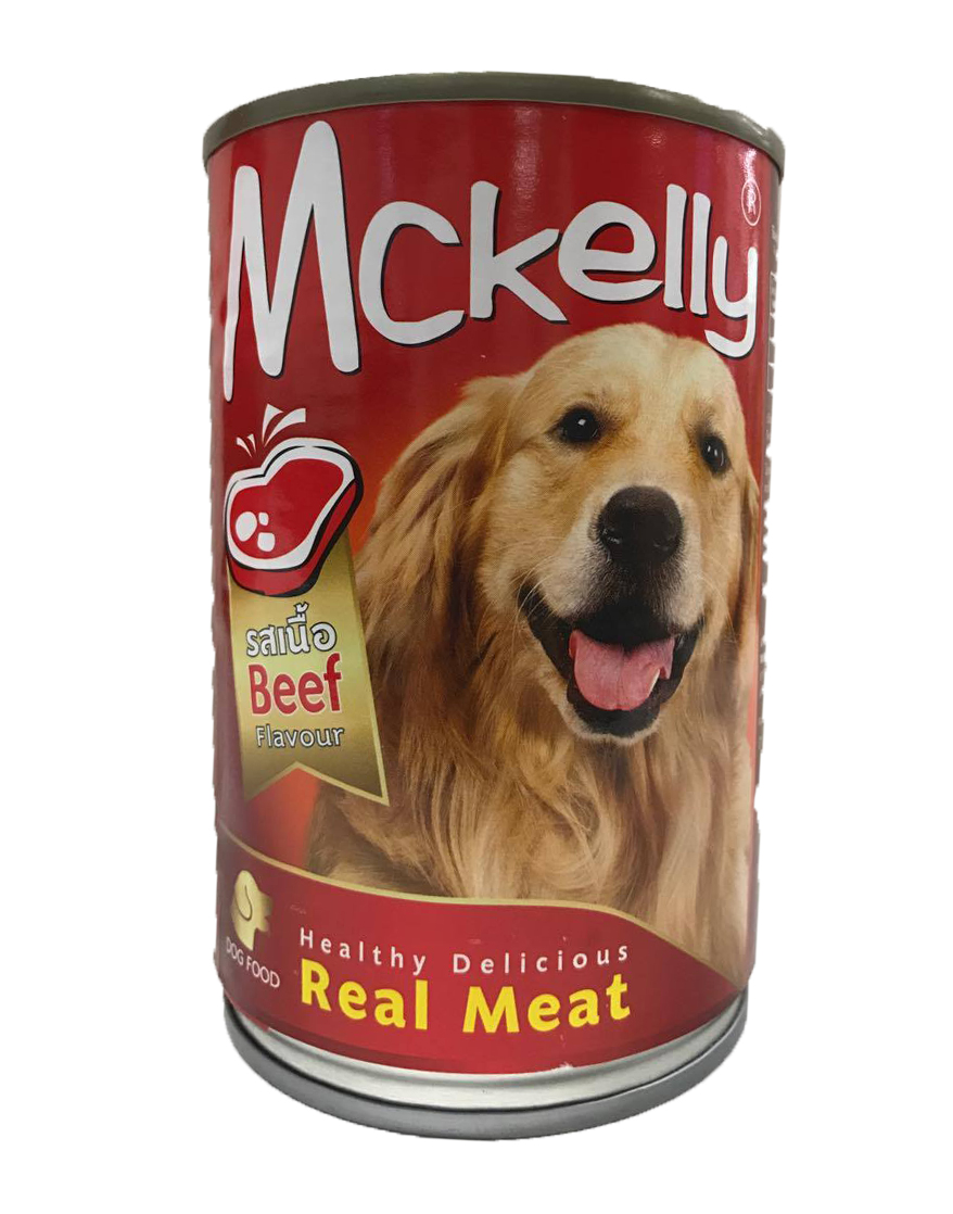 อาหารสุนัขเปียกกระป๋อง Mckelly เนื้อ 400g