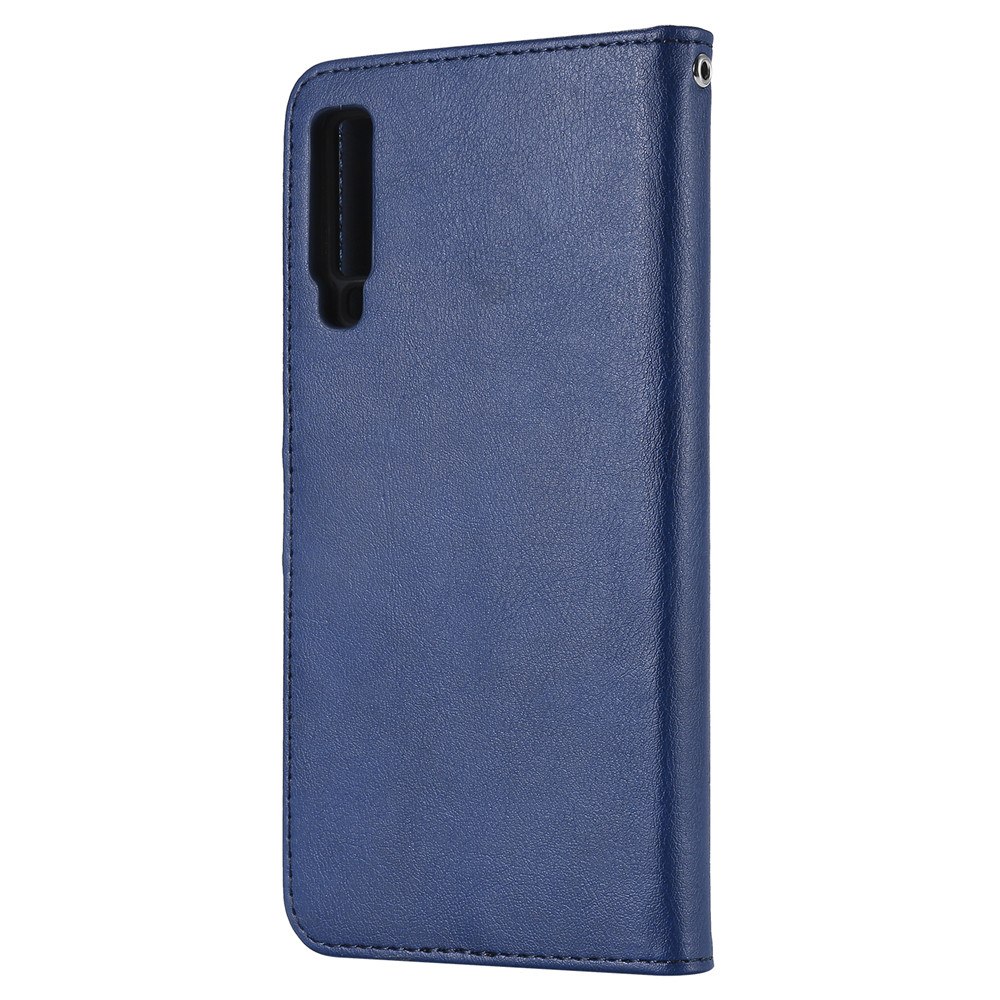 เคส Samsung Galaxy A7 (2018) #เคสฝาพับหนัง PU แบบกระเป๋าสตางค์ปิดแม่เหล็ก แยกเคสได้ 2 in 1