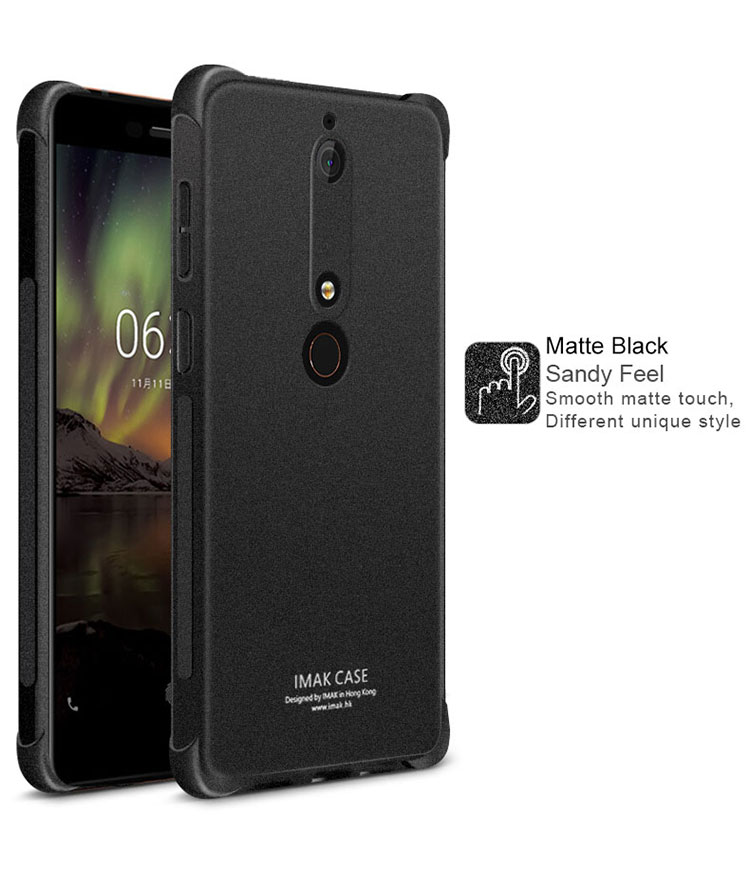 เคส Nokia 6.1 (2018) IMAK Skin Feel Airbag Shockproof TPU Cover + ฟิล์มป้องกันหน้าจอ