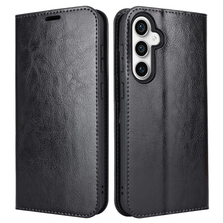 Case Samsung Galaxy S23 FE 5G #เคสฝาพับหนังแท้แบบกระเป๋าสตางค์คุณภาพดี Crazy Horse Genuine Leather Cover(สินค้าตัวอย่างสินค้าจริงตรงตามรุ่น)