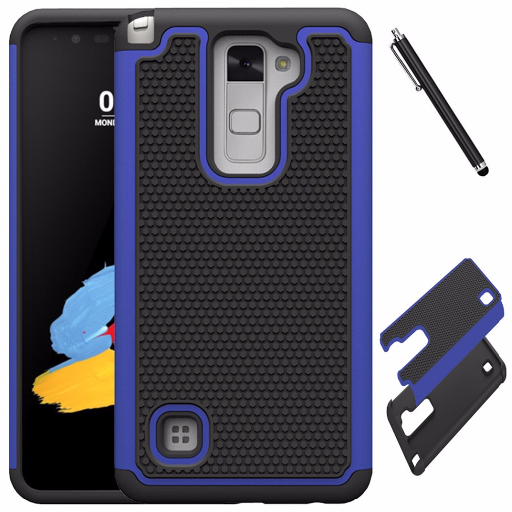 เคส LG Stylus 2 ฝาหลัง ไฮบริด PC+Silicone ลายจุดนูนๆกันลื่นสีสันสดใส