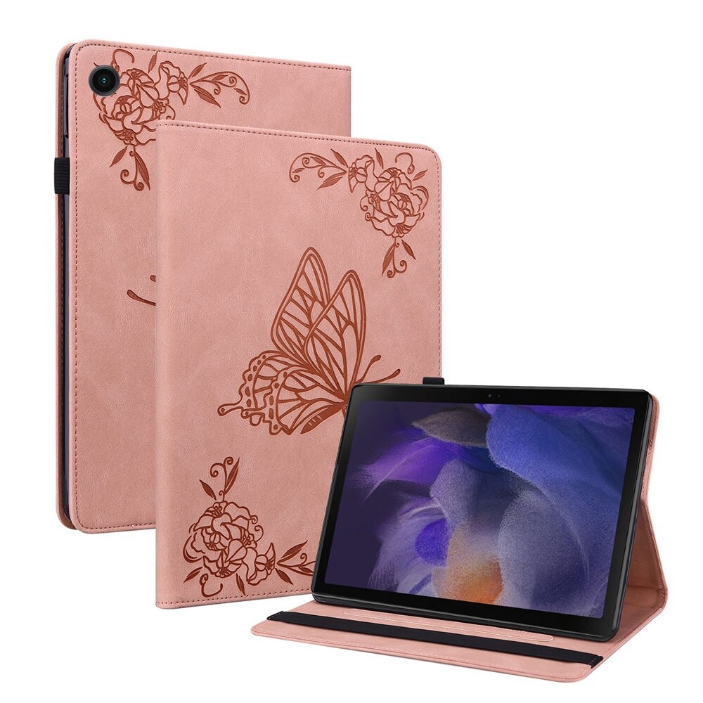 เคสแท็บเล็ต OPPO Pad Air 10.36 นิ้ว 2022 #เคสฝาพับหนัง PU ลายผีเสื้อ Flip Cover Butterfly Flower Imprinted Card Leather