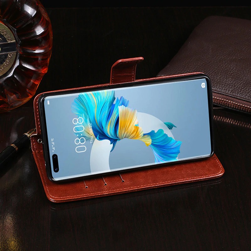 Case realme X50 5G #เคสฝาพับแบบกระเป๋าสตางค์หนัง PU ผิวหนังม้า Crazy Horse