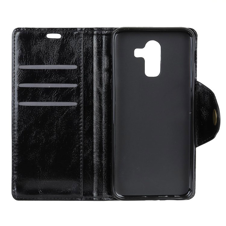 Case Samsung Galaxy J8 (2018) #เคสฝาพับแบบกระเป๋าสตางค์หนัง PU Textured PU Leather Wallet