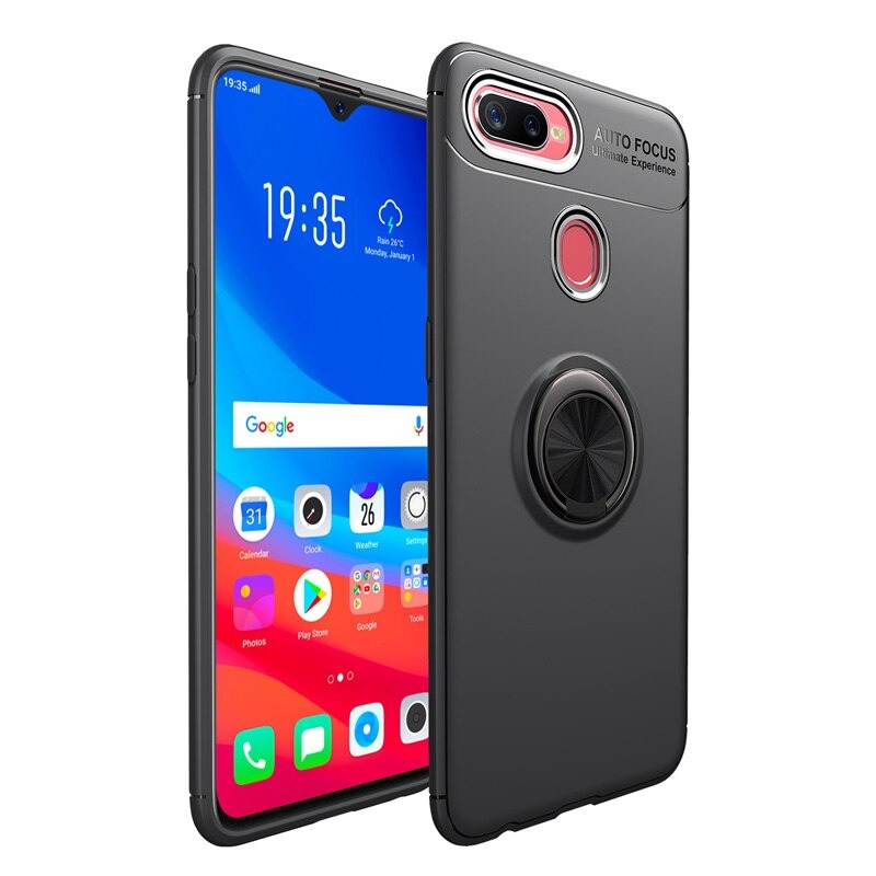 เคส Oppo F9 #เคสฝาหลังTPU มีแหวนสวมนิ้ว Finger Ring Kickstand (Built-in แผ่นโลหะ)