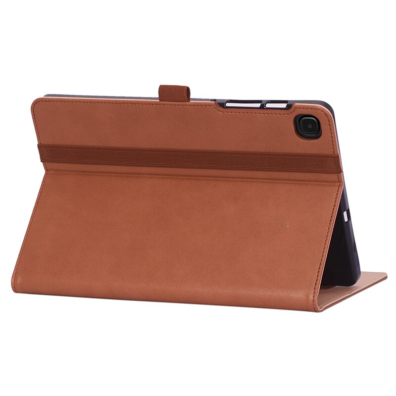 เคส Samsung Galaxy Tab S6 Lite 10.4 SM-P610 P615 P617 #เคสฝาพับหนัง PU มีที่สวมนิ้ว Card Holder Stand PU Leather Smart Case