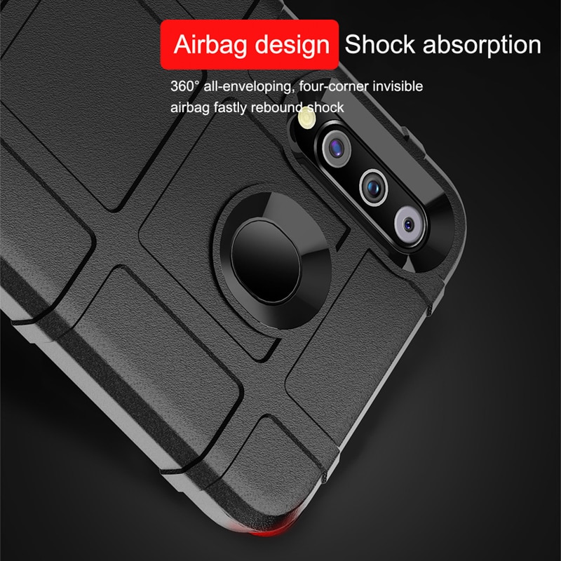 Case Samsung Galaxy A20s #เคสฝาหลัง Rugged Shield Series Soft Silicone Shock Absorption Matte กันกระแทก