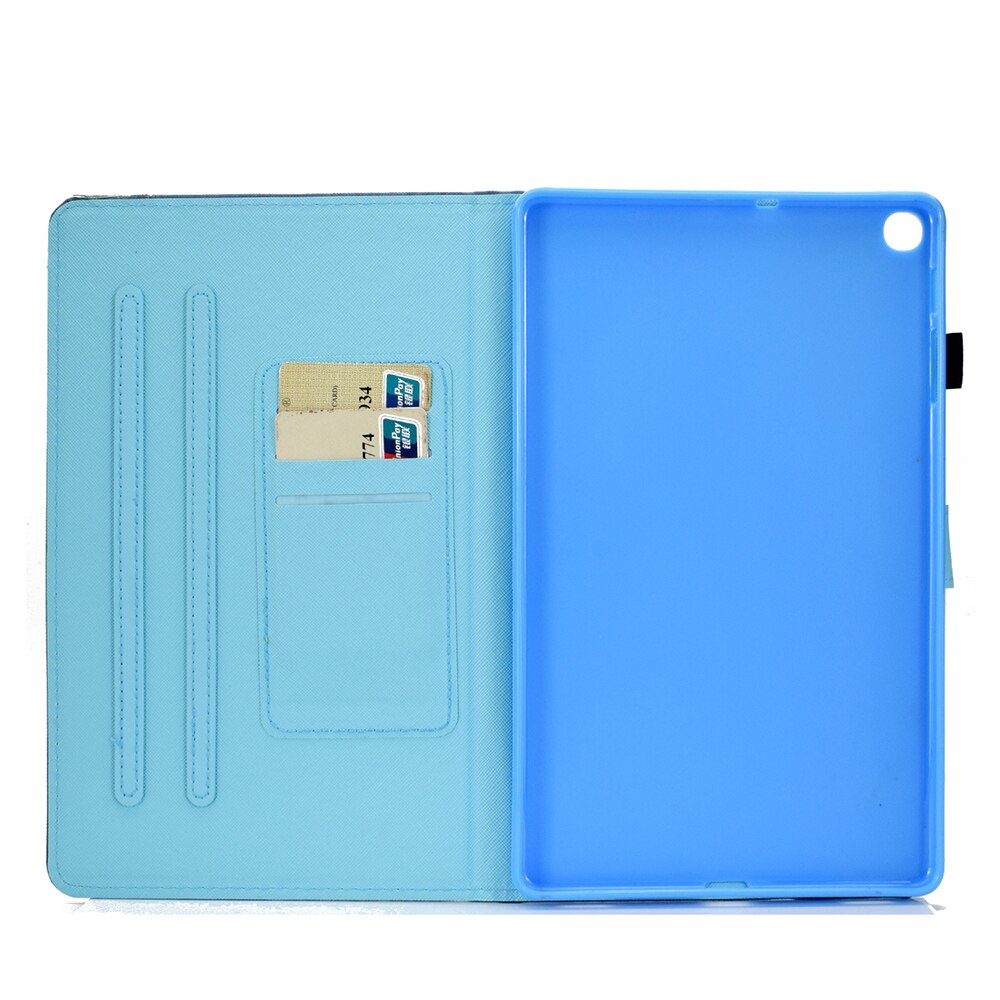 Case Samsung Galaxy Tab S6 Lite 10.4 SM-P610 P615 P617 #เคสฝาพับหนัง PU พิมพ์ลาย Pattern Printing Stand Leather