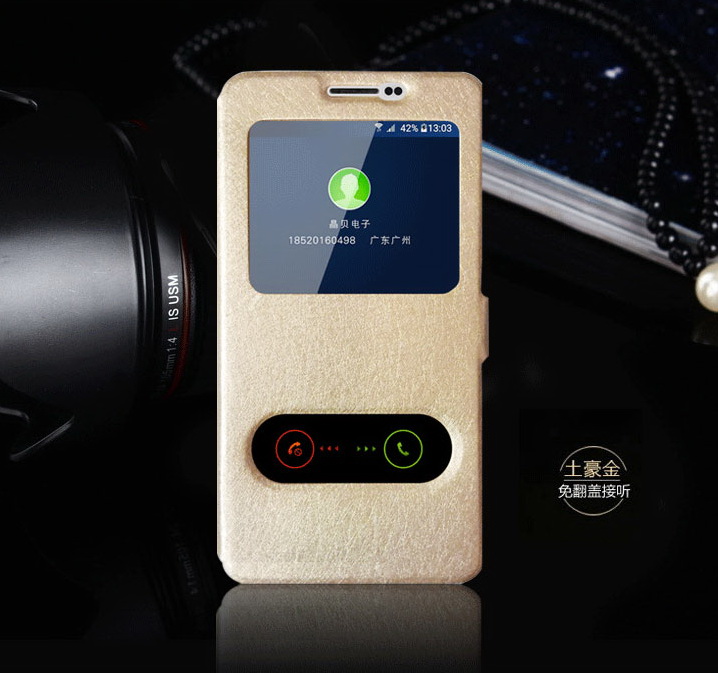 เคส Samsung Galaxy J2 Pro 2018 #เคสฝาพับ Silk Texture หนัง PU แบบ Dual Window 2 ช่องวิวพับตั้งได้