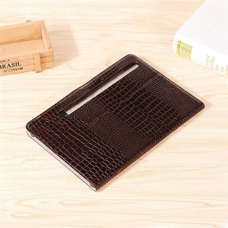 เคส Samsung Galaxy Tab S7 SM-T870 SM-T875 #เคสฝาพับแบบกระเป๋าสตางค์ลายผิวหนังจระเข้ Crocodile Texture