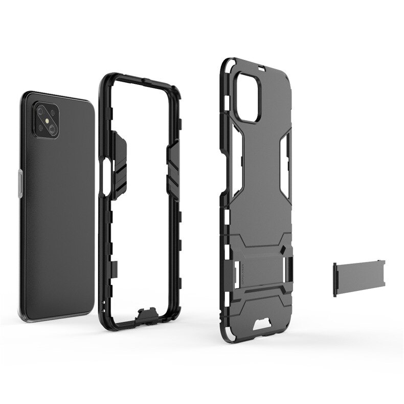 เคส OPPO Reno 4 Z 5G #เคสฝาหลังกันลื่น Cool Tyre Pattern Kickstand (PC + TPU)