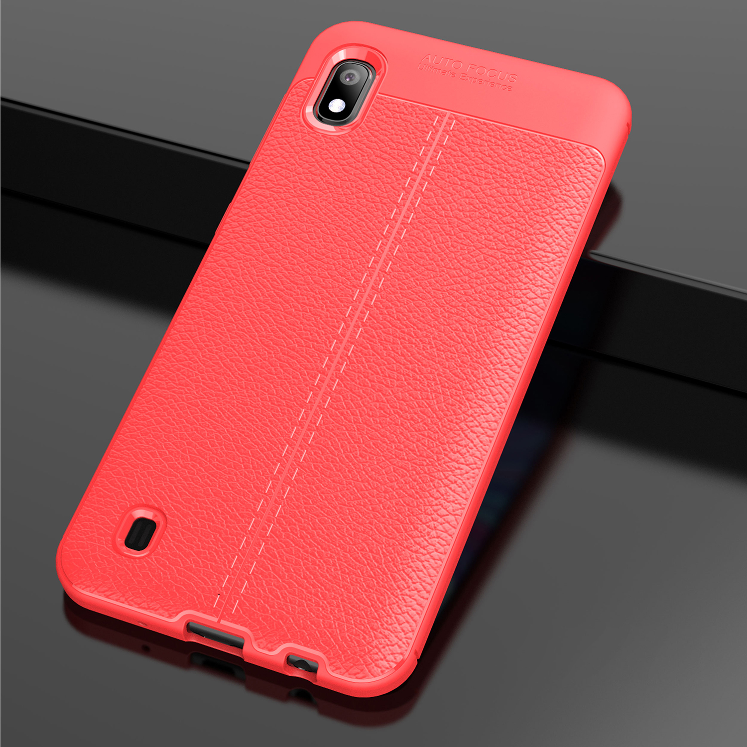 เคส Samsung Galaxy A10 TPU #เคสฝาหลังผิวลิ้นจี่ช่วยป้องกันลายนิ้วมือและกันลื่นได้ดี