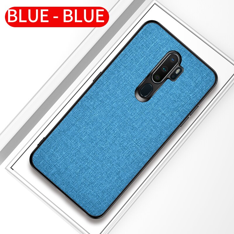 เคส OPPO A9 (2020) / A5 (2020) #เคสฝาหลังเคลือบผิวผ้า Matte Cloth PU + PC + TPU Hybrid