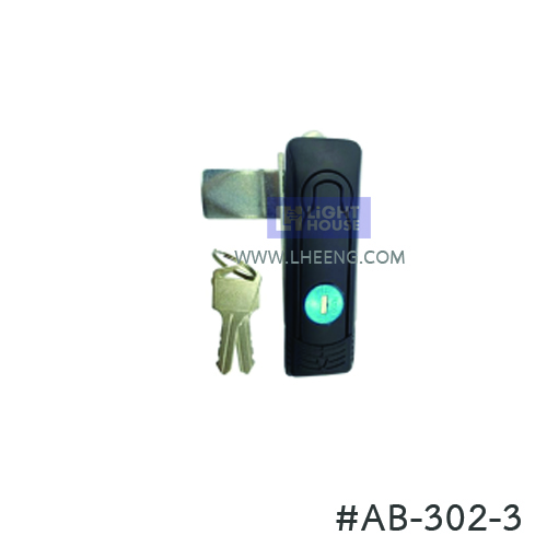 กุญแจ AB-302-3 (ดำ) ใช้สำหรับตู้เหล็ก ตู้ MDB ตู้คอนโทรล ตู้สวิทซ์บอร์ด