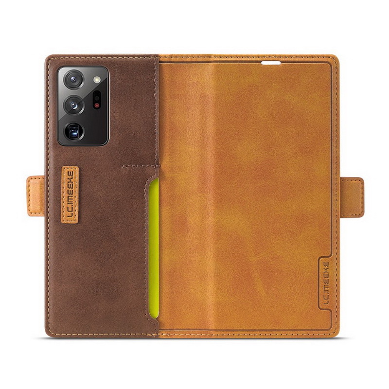 Case Samsung Galaxy Note 20 Ultra / Note 20 Ultra 5G #เคสฝาพับหนัง PU สไตล์กระเป๋าสตางค์พร้อมช่องใส่การ์ด Fashion Retro Card Slot Wallet Flip Cover PU Leather Phone Case