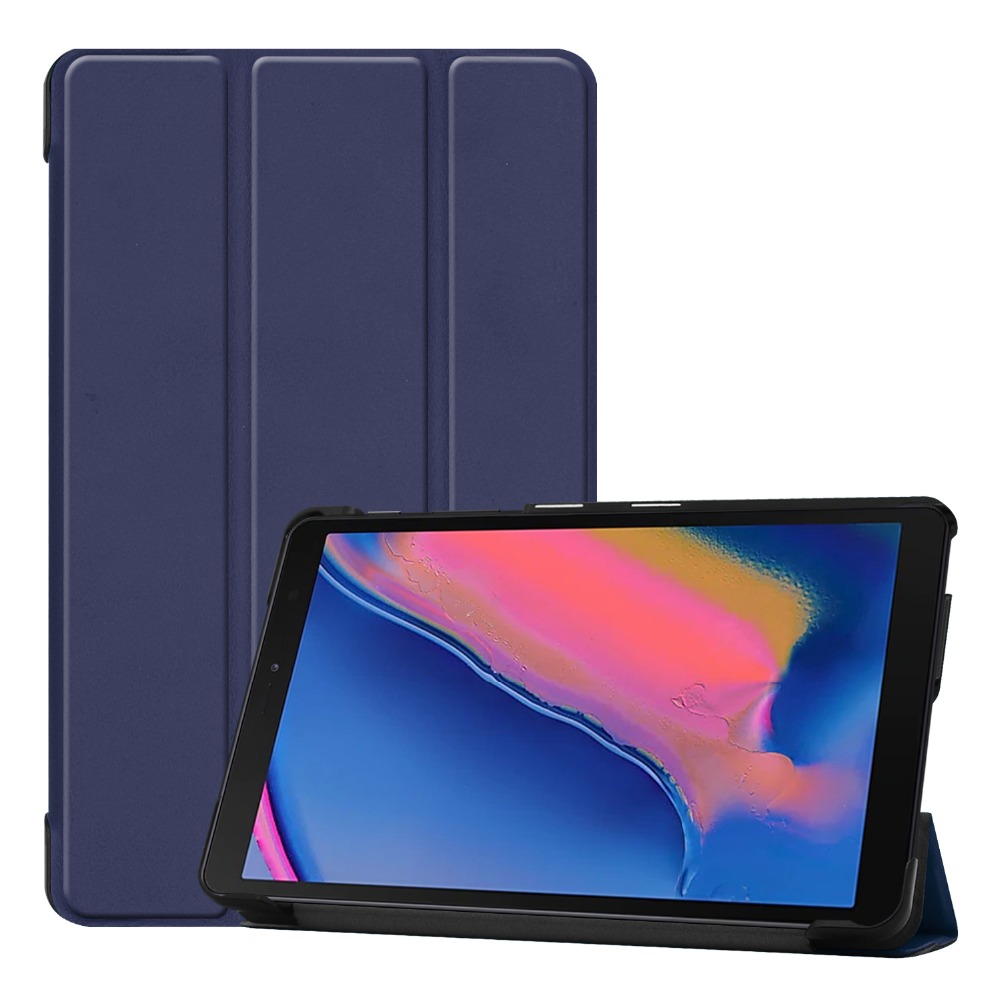 Case Samsung Galaxy Tab A 8.0 (2019) P200 P205 #เคสฝาพับหนัง PU แบบ 3 พับ Tri-fold Stand Leather Smart Tablet