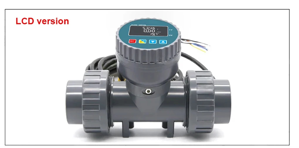 RS485 ดิจิตอลจอแสดงผล Flow Meter UPVC Water