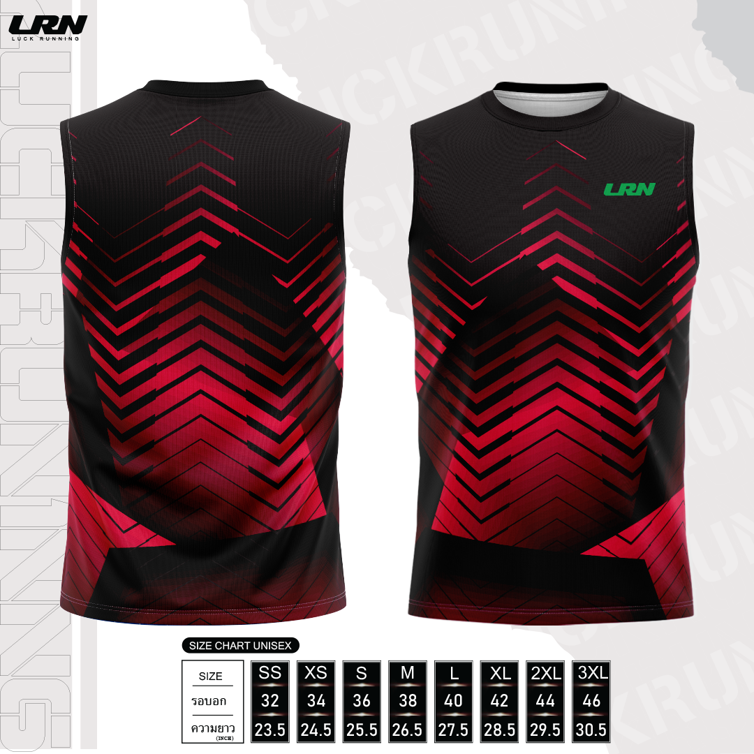 เสื้อวิ่งพิมพ์ลาย LRN Collection 02 เนื้อผ้า Micro Mesh สำหรับวิ่งมาราธอน (MM06)