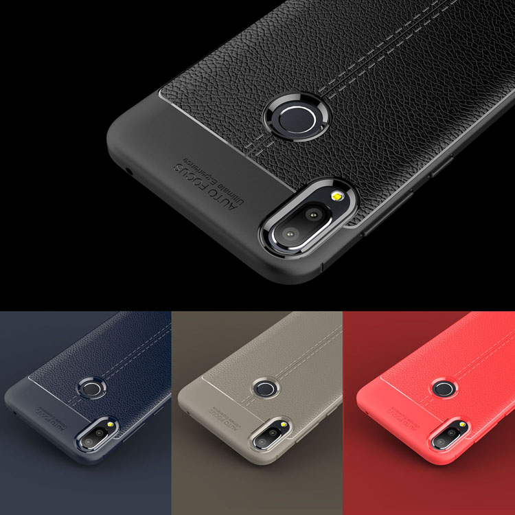 Case Asus Zenfone Max Pro (M1) #เคสฝาหลัง TPU ผิวลิ้นจี่ช่วยป้องกันลายนิ้วมือและกันลื่นได้ดี