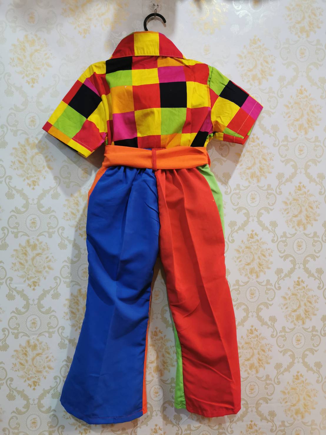 ชุดเด็กชายไทยย้อนยุค ลายตารางสีสดใส