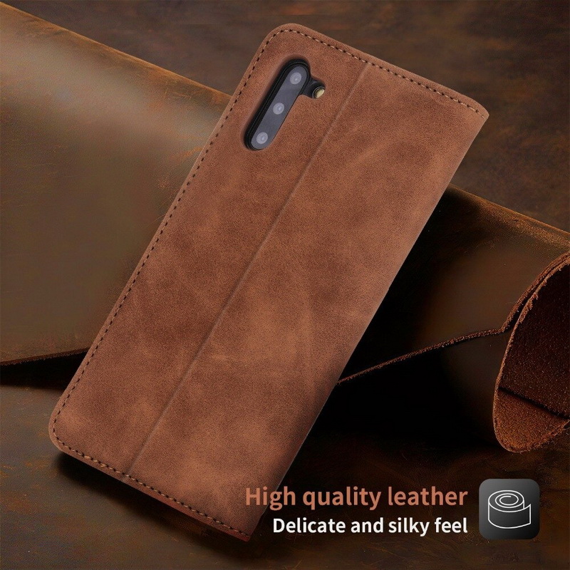 เคส Samsung Galaxy Note 10 #เคสฝาพับหนัง PU สไตล์กระเป๋าสตางค์พร้อมช่องใส่การ์ด Luxury Flip Stand Card Phone Leather Wallet Cover Casing