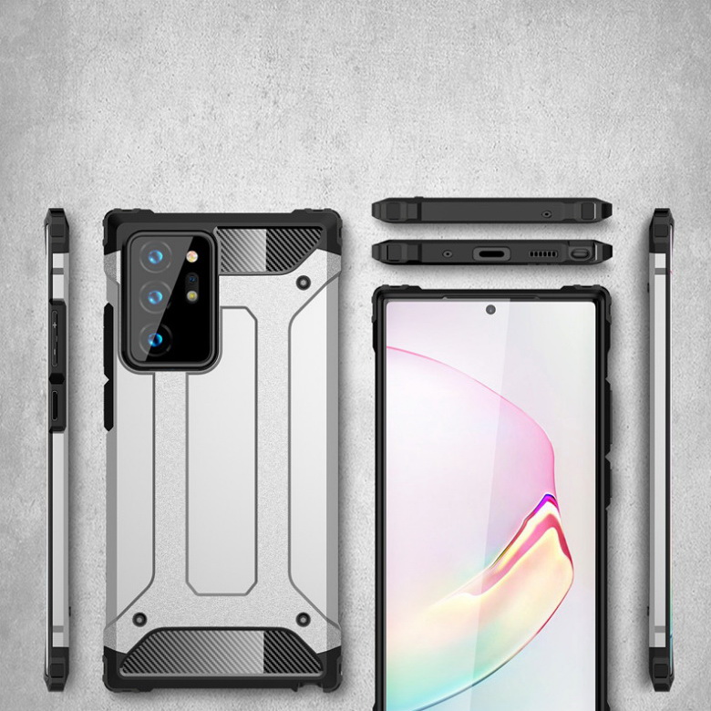 Case Samsung Galaxy S20 Ultra / S20 Ultra 5G #เคสฝาพับเกราะป้องกัน ไฮบริด พลาสติก+TPU Heavy Duty Rugged Hybrid