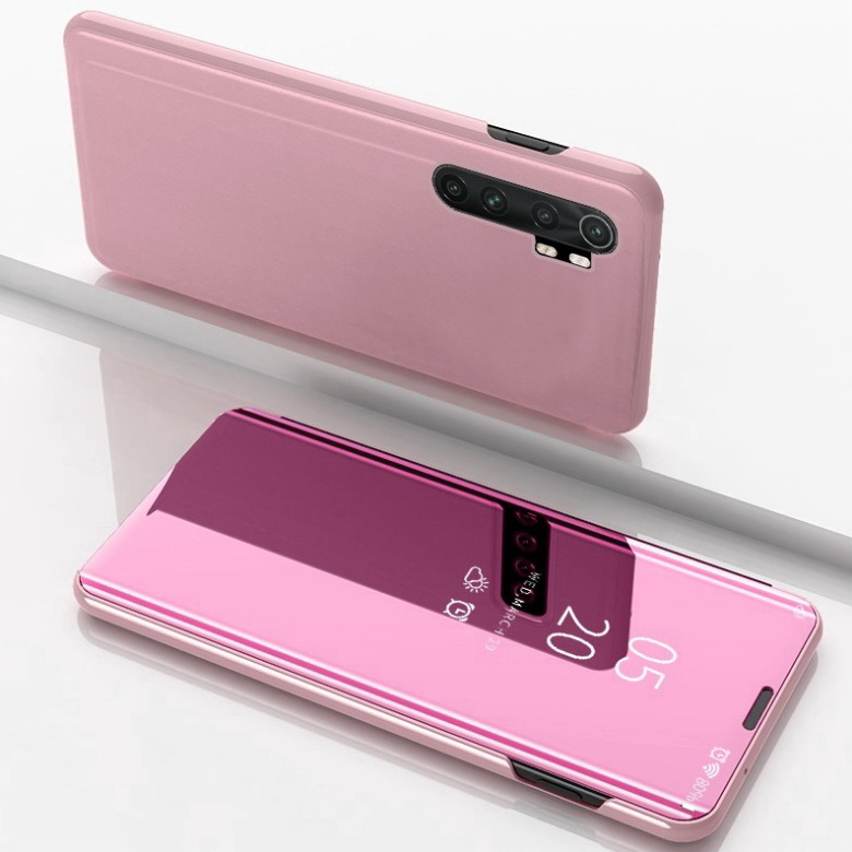 Case Xiaomi Mi Note 10 Lite #เคสฝาพับปกโปร่งแสงผิวเงา Electroplating Mirror Surface Window View