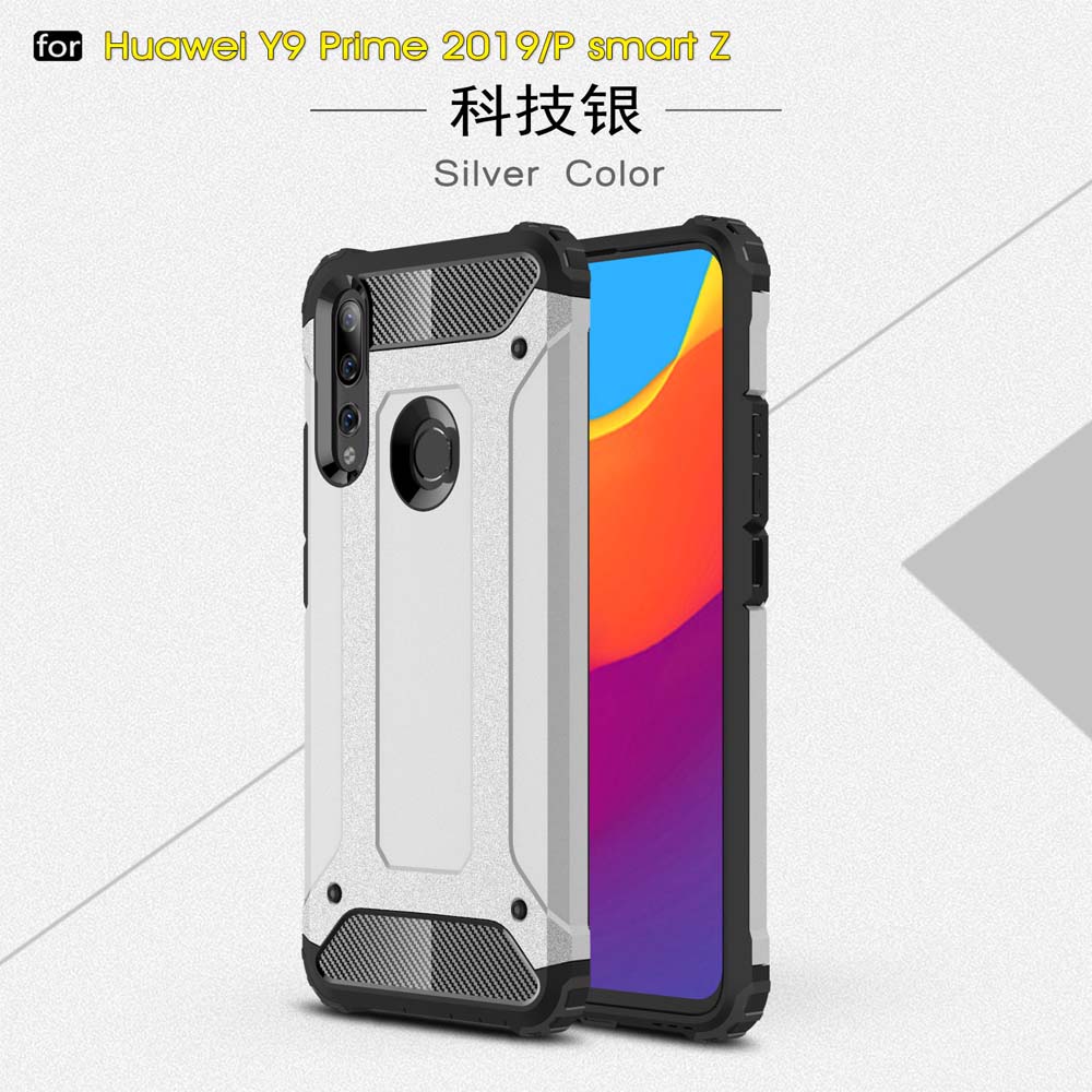 เคส Huawei Y9 Prime 2019 #เคสฝาหลังเกราะป้องกัน ไฮบริด พลาสติก+TPU สวยงามทันสมัย