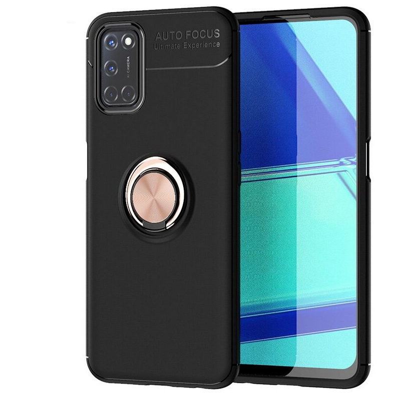 เคส OPPO A92 #เคสฝาหลัง Soft TPU Finger Ring Kickstand (แผ่นโลหะแบบ Built-in) Soft TPU