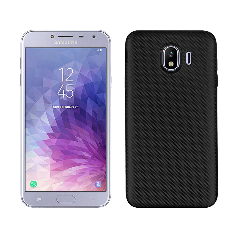 Case Samsung Galaxy J4 (2018) #เคสฝาหลัง TPU นิ่มแบบคาร์บอนไฟเบอร์ Soft Skin Case