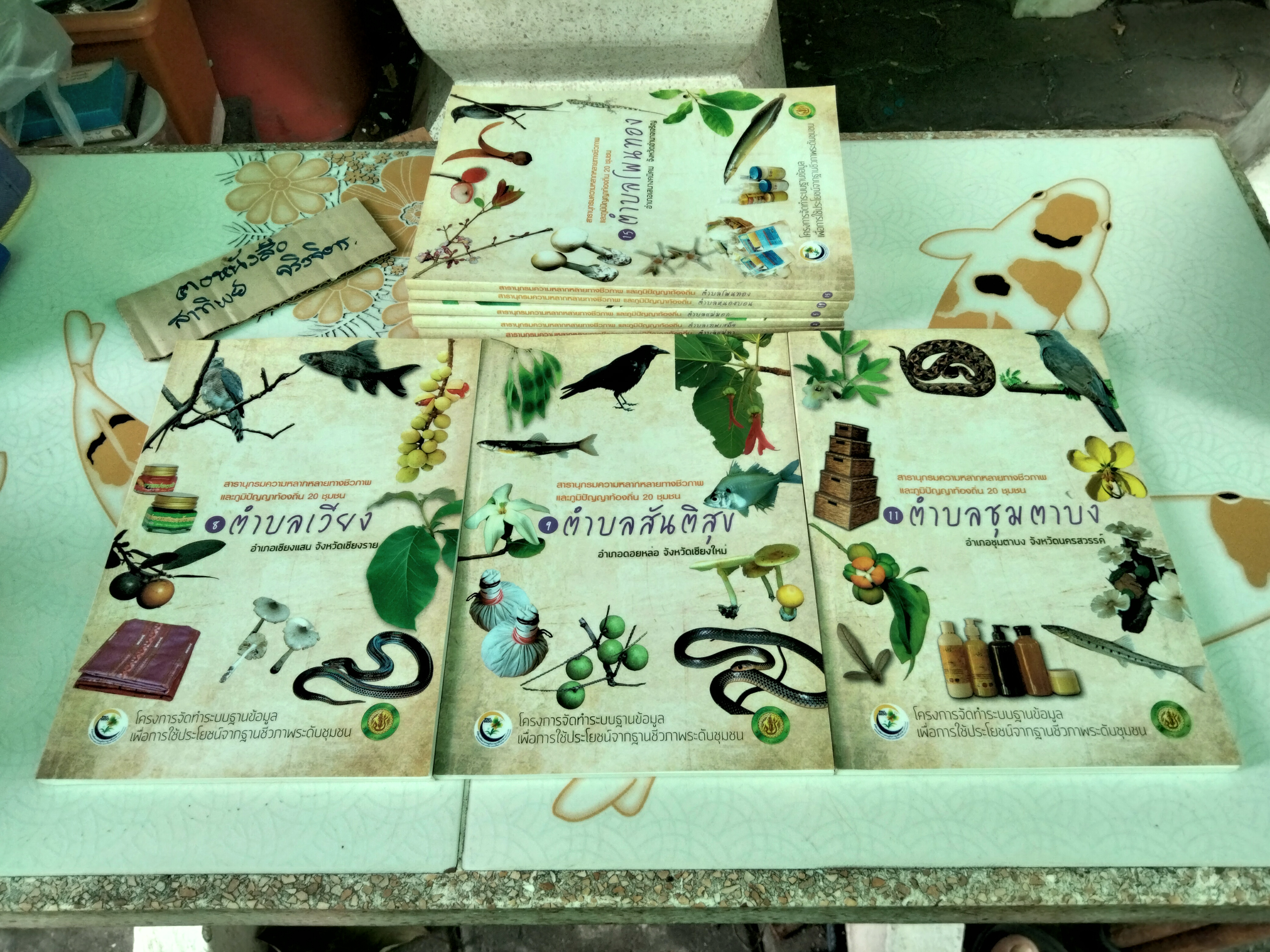 สารานุกรมความหลากหลายทางชีวภาพและภูมิปัญญาท้องถิ่น 20 ชุมชน (มีแค่ 8 เล่ม จาก 20 เล่ม/ชุด)