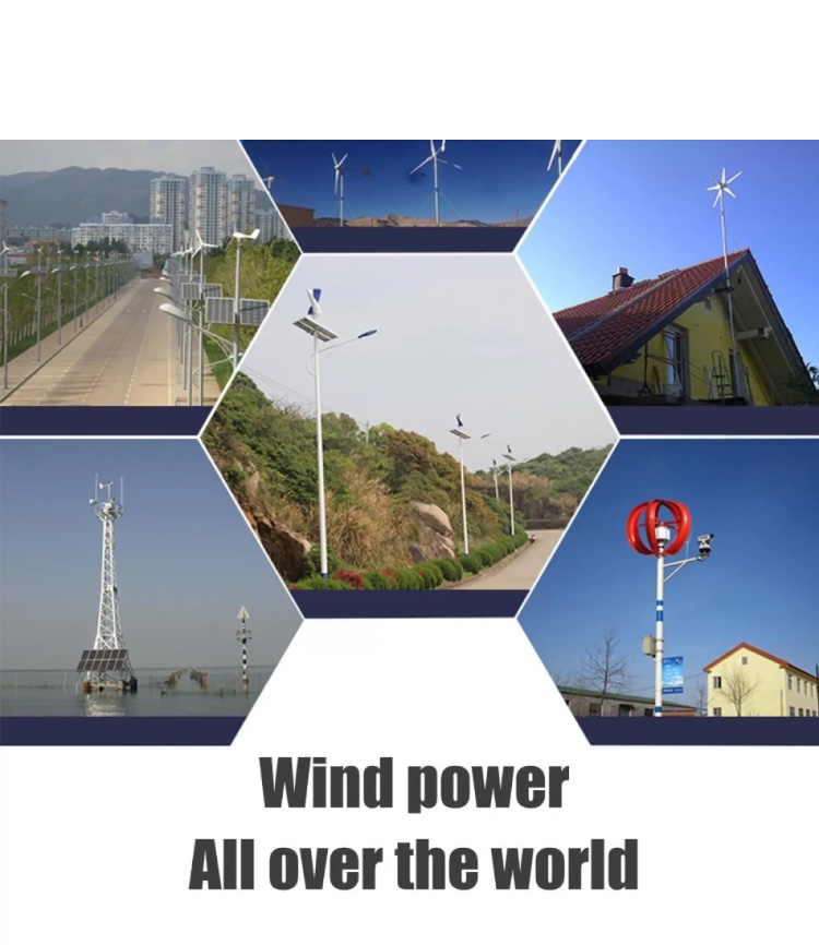 ชุดผลิตไฟฟ้า 12/24 โวลต์ กังหันลม wind energyb100-300W vertical axis