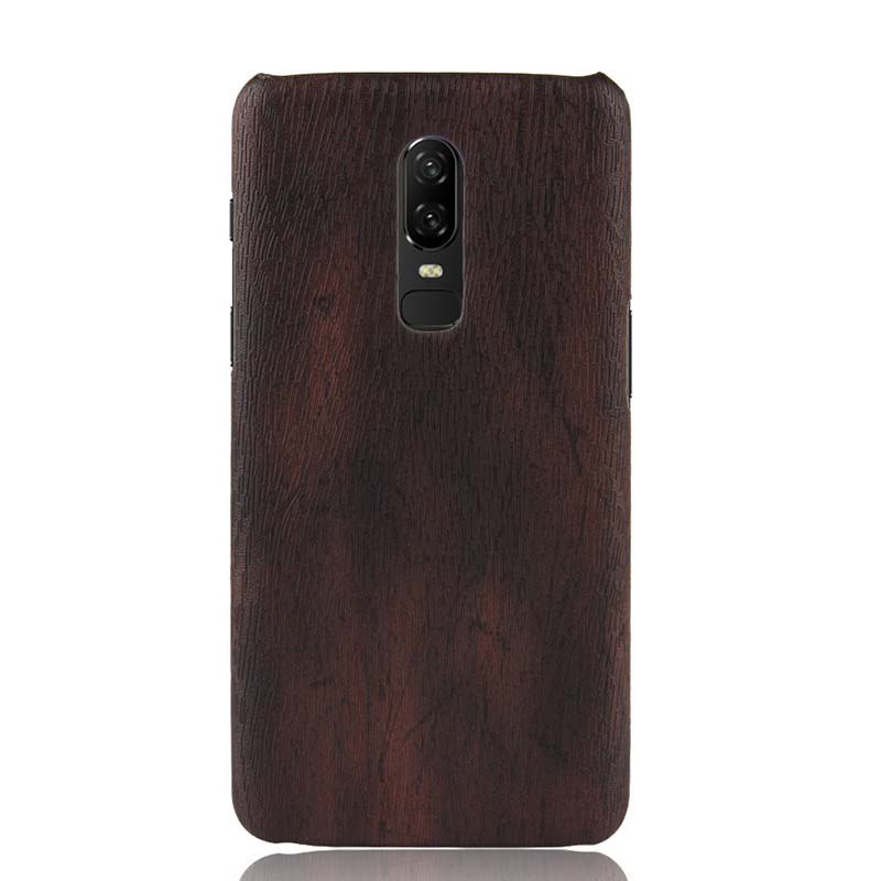 เคส OnePlus 6 #เคสฝาหลังพลาสติกเคลือบผิวลายไม้สีสันสดใส