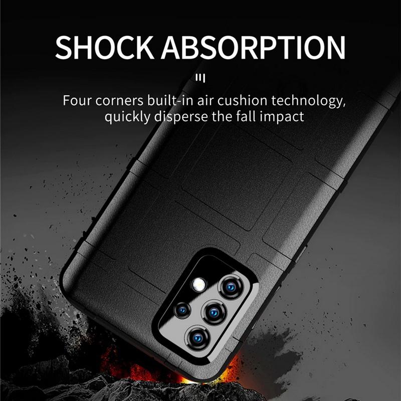เคส Samsung Galaxy A32 4G #เคสฝาหลัง Rugged Shield Series Soft Silicone Shock Absorption Matte กันกระแทก