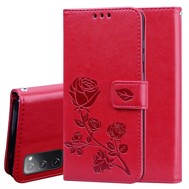 เคส Xiaomi Mi 10T Pro #เคสฝาพับหนัง PU ลายดอกกุหลาบแบบกระเป๋าสตางค์ Imprinted Rose Leather