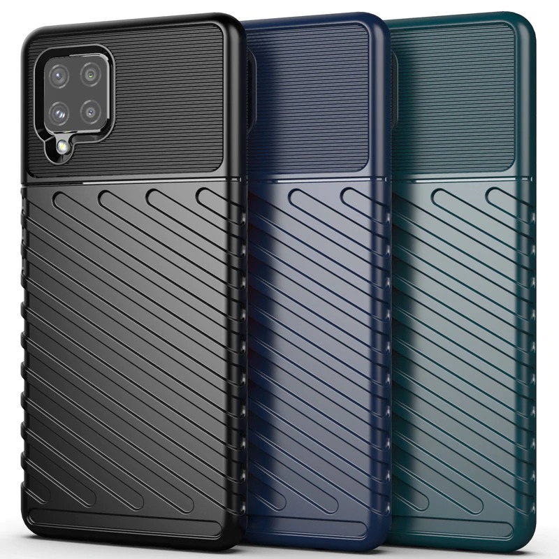 Case Samsung Galaxy A42 5G #เคสฝาหลัง TPU อ่อน Thunder Series Twill Texture Soft TPU