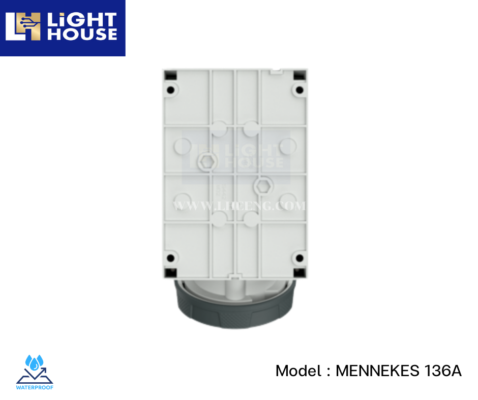 MENNEKES 136A ปลั๊กตัวเมียติดพนัง (3P+N+E) 63A 400V IP67