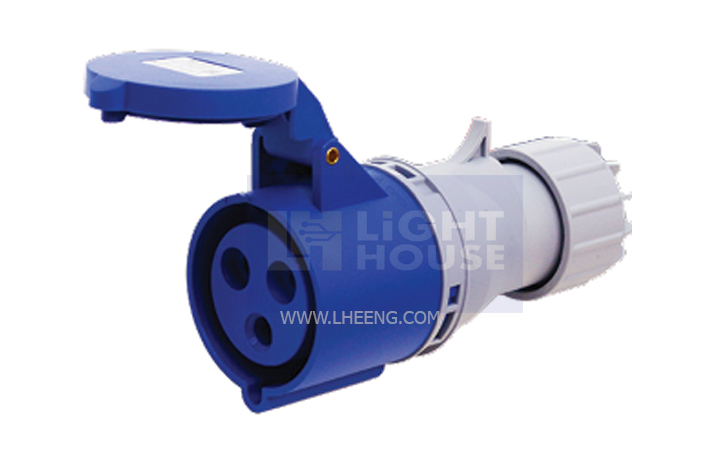 HTN-213 "DAKO PLUG" เต้ารับกลางทาง (2P+E) 16A 230V IP44