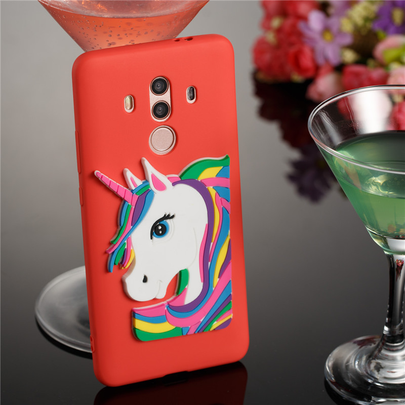 เคส Huawei Mate 10 Pro #เคสฝาหลังนิ่ม Adorable 3D Unicorn Pattern Soft TPU