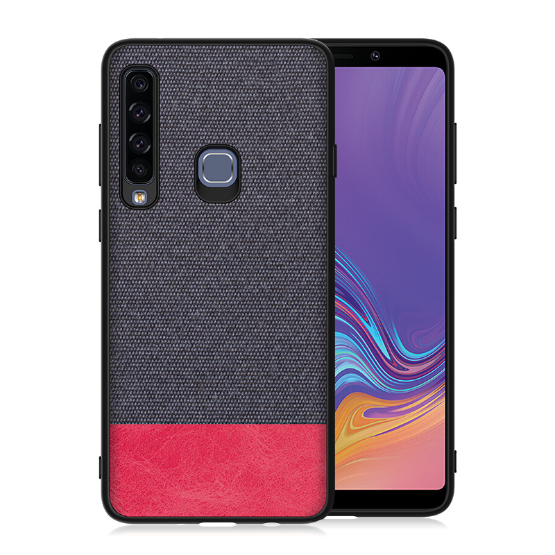 Case Samsung Galaxy A9 (2018) #เคสฝาหลังรูปแบบ Cloth Texture PU Leather + TPU