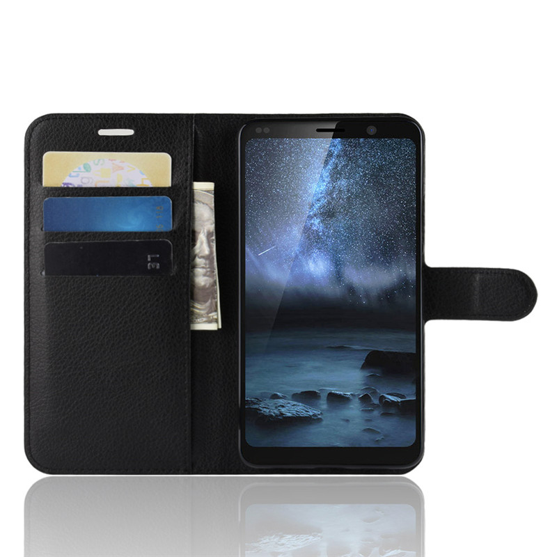 เคส Nokia 9 PureView #เคสฝาพับสไตล์กระเป๋าสตางค์หนัง PU ผิวลิ้นจี่สีสันสวยงามทันสมัย