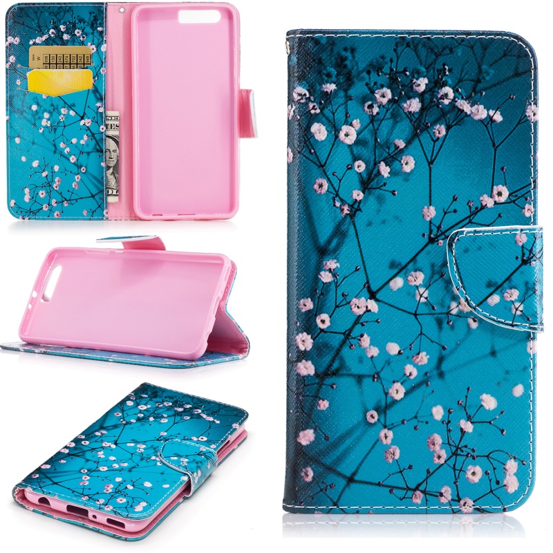 เคส Huawei P10 Plus #เคสฝาพับ หนัง PU พิมพ์ลายสไตล์กระเป๋าสตางค์