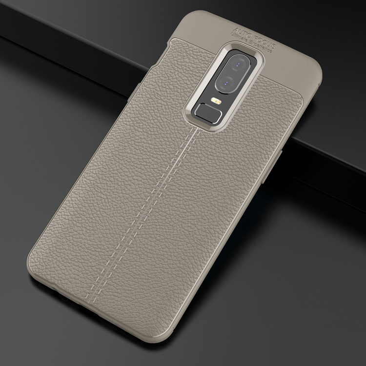 Case OnePlus 6 #เคสฝาหลัง TPU ผิวลิ้นจี่ช่วยป้องกันลายนิ้วมือและกันลื่นได้ดี