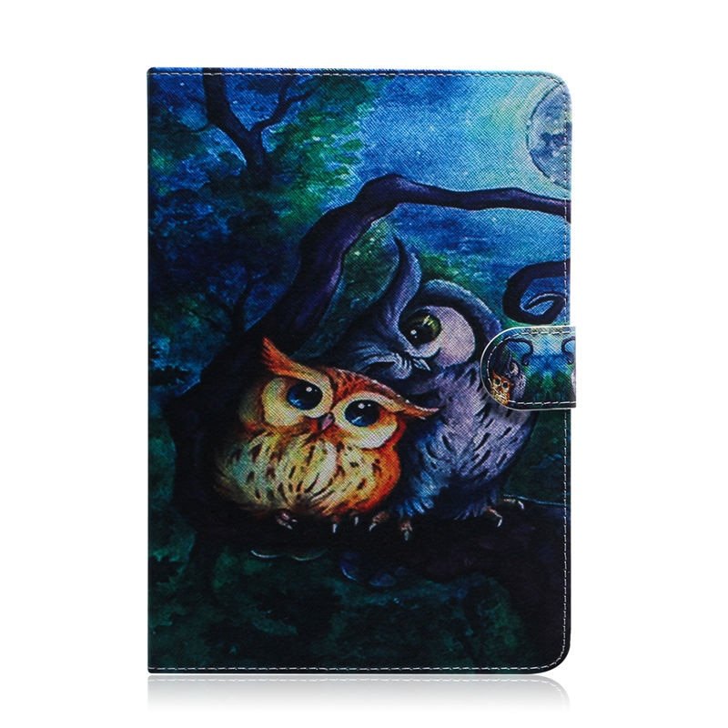เคส Samsung Galaxy Tab A 8.0 (2019) T290 / T295 #เคสฝาพับพิมพ์ลายหนัง PU + TPU สไตล์กระเป๋าสตางค์