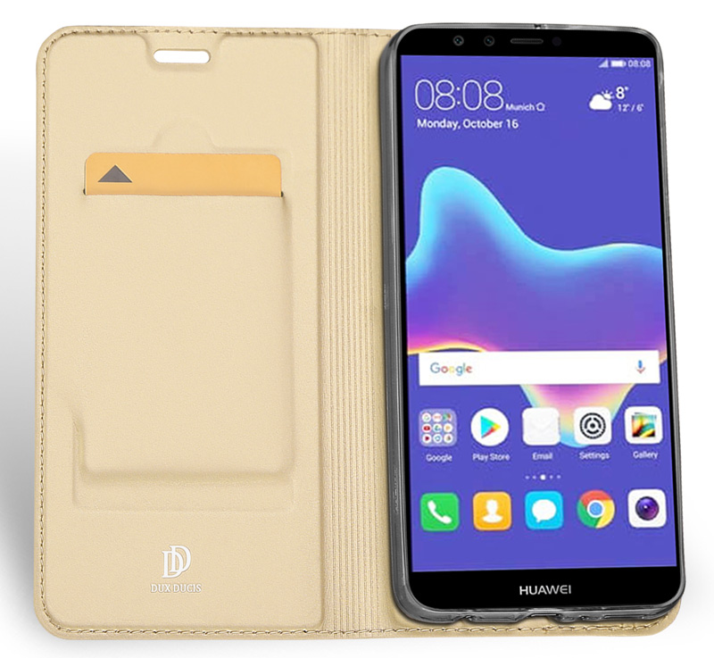 Case Huawei Y9 (2018) #เคสฝาพับ DUX DUCIS Skin Pro Series คุณภาพดี