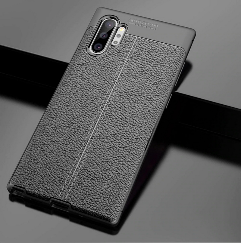 Case Samsung Galaxy Note 10+ #เคสฝาหลัง TPU ผิวลิ้นจี่ช่วยป้องกันลายนิ้วมือและกันลื่นได้ดี
