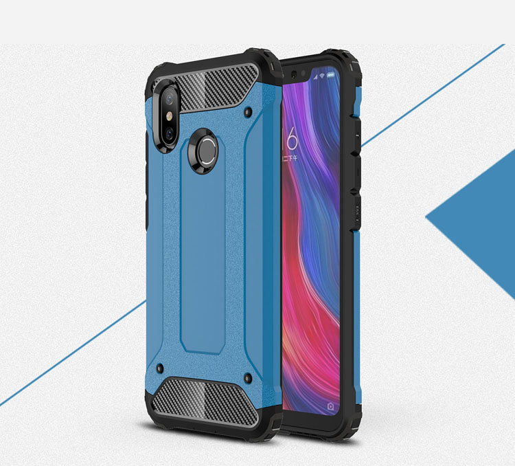 Case Xiaomi Mi 8 (6.21 นิ้ว) #เคสฝาหลังเกราะป้องกัน ไฮบริด พลาสติก+TPU