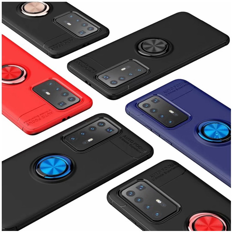 Case Huawei P40 Pro#เคสฝาหลัง TPU Finger Ring Kickstand (แผ่นโลหะแบบ Built-in)