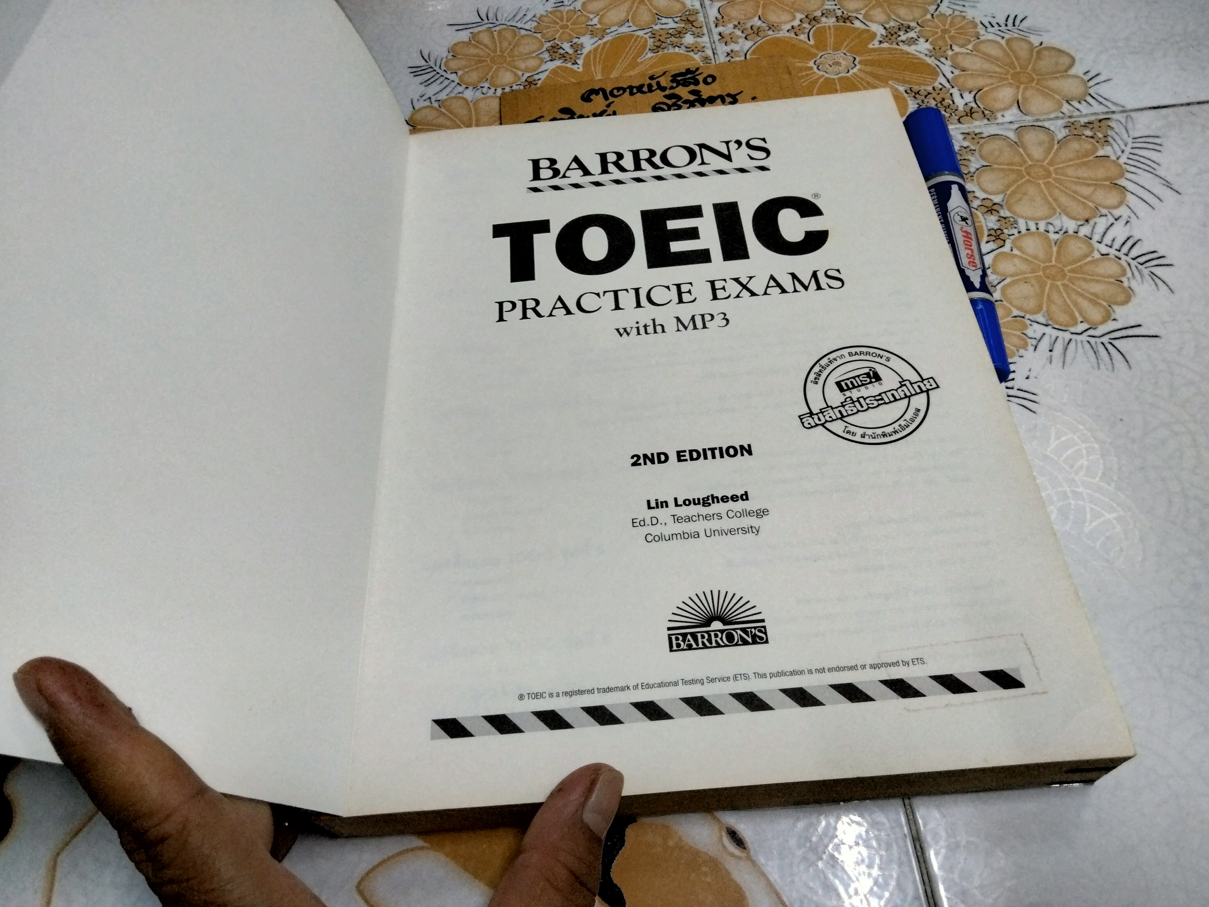 BARRON'S TOEIC PRACTICE EXAMS + MP3. (2nd Edition) - ไม่มีเขียน **สินค้าหมด**