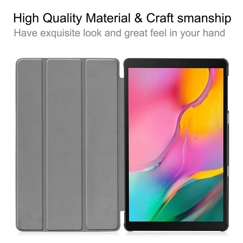 Case Samsung Galaxy TAB A 10.1 2019 SM-T510/SM-T515 #เคสฝาพับหนัง PU แบบ 3 พับ Tri-fold Stand Leather Smart Tablet